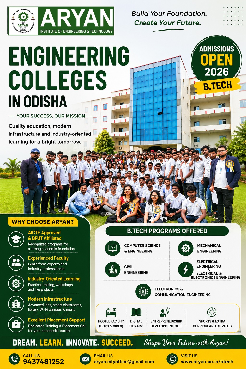 Best Private Engineering Colleges in Odisha: Why Aryan Institute is a Smart Choice for Future Engineers