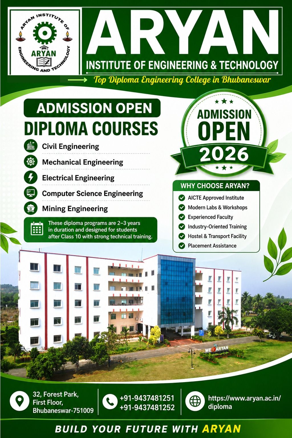 Top Diploma Engineering Colleges in Bhubaneswar - Build Your Future with Aryan Institute